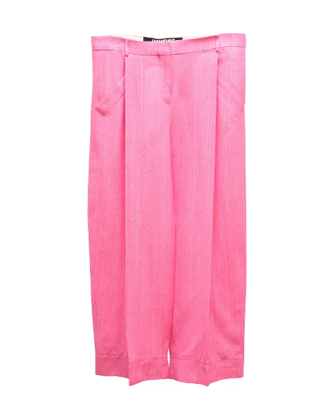 Pink Silk Jacquemus Pants
