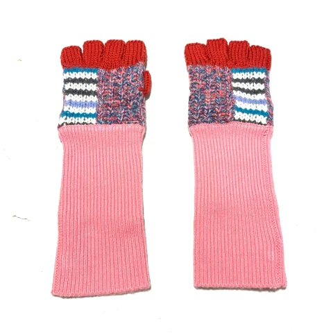Pink Wool Burberry Gloves