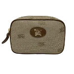 Beige Canvas Burberry Pouch