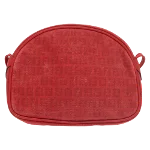 Red Canvas Fendi Crossbody Bag