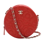 Red Leather Chanel Crossbody Bag