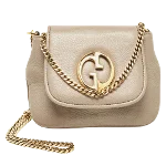 Beige Leather Gucci Crossbody Bag