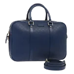 Blue Leather Gucci Briefcase