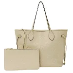 Beige Fabric Louis Vuitton Neverfull