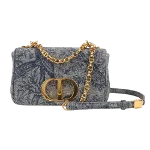 Blue Denim Dior Shoulder Bag