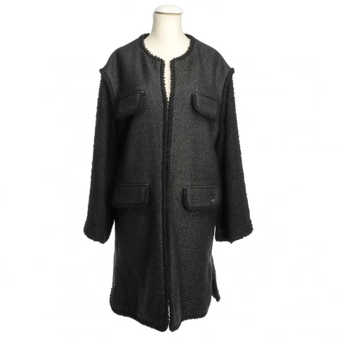 Black Fabric Chanel Coat