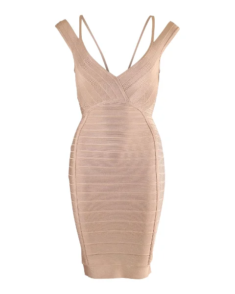 Nude Fabric Hervé Léger Dress