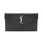 Black Leather Yves Saint Laurent Clutch