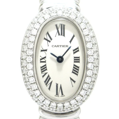 Silver White Gold Cartier Watch