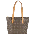 Brown Cotton Louis Vuitton Cabas