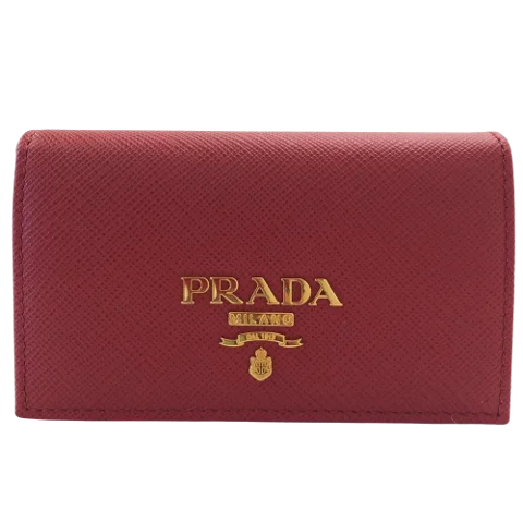Red Leather Prada Wallet
