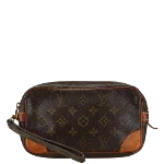 Brown Canvas Louis Vuitton Marly Dragonne