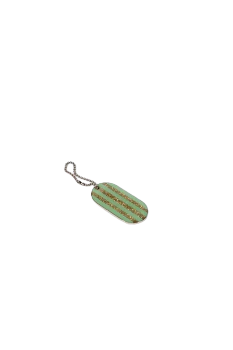 Green Metal Chanel Key Chain