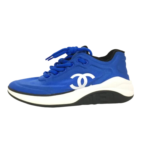 Blue Polyester Chanel Sneakers