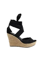 Black Fabric UGG Sandals