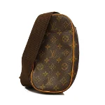 Brown Fabric Louis Vuitton Crossbody Bag