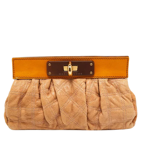 Beige Leather Marc Jacobs Clutch