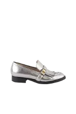 Silver Leather Paule Ka Flats