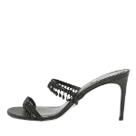 Black Satin Rene Caovilla Sandals