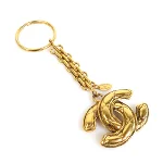 Gold Metal Chanel Key Chain
