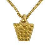 Gold Metal Celine Necklace