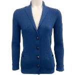 Blue Cotton Chanel Cardigan