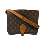 Brown Canvas Louis Vuitton Cartouchiere