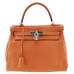 Orange Leather Hermès Kelly