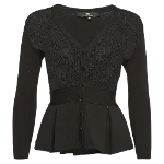 Black Knit Elisabetta Franchi Cardigan