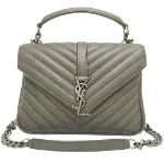 Grey Leather Yves Saint Laurent Handbag