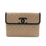 Brown Leather Chanel Clutch