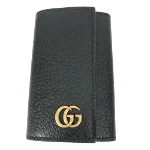 Black Leather Gucci Key Holder