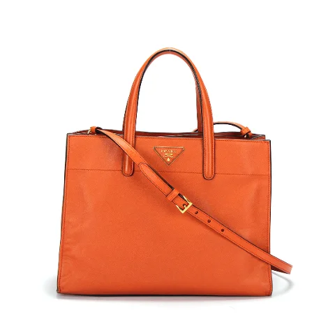 Orange Leather Prada Handbag
