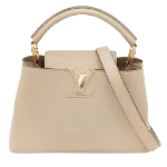 Beige Leather Louis Vuitton Capucines