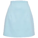 Blue Fabric Off White Skirt