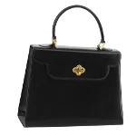 Black Leather Bally Handbag