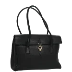 Black Leather Salvatore Ferragamo Handbag