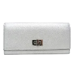 Silver Leather Fendi Wallet