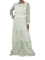 Green Silk Saloni Dress