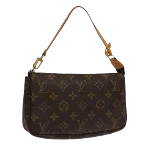 Brown Canvas Louis Vuitton Pochette Accessoires