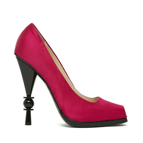Pink Silk Saint Laurent Heels
