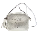 Silver Leather Anya Hindmarch Shoulder Bag