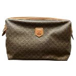 Brown Canvas Celine Clutch