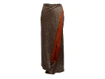 Brown Silk Dries Van Noten Skirt