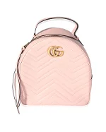 Pink Leather Gucci Backpack