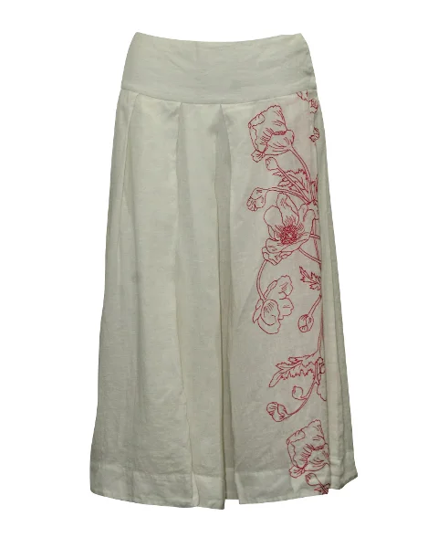 White Fabric Dkny Skirt