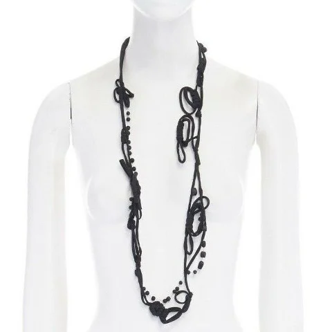 Black Fabric Marni Necklace