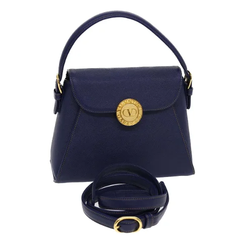 Navy Leather Valentino Handbag