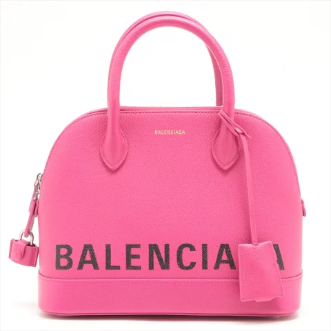 Pink Leather Balenciaga Ville