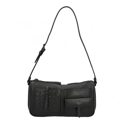 Grey Leather Bottega Veneta Shoulder Bag